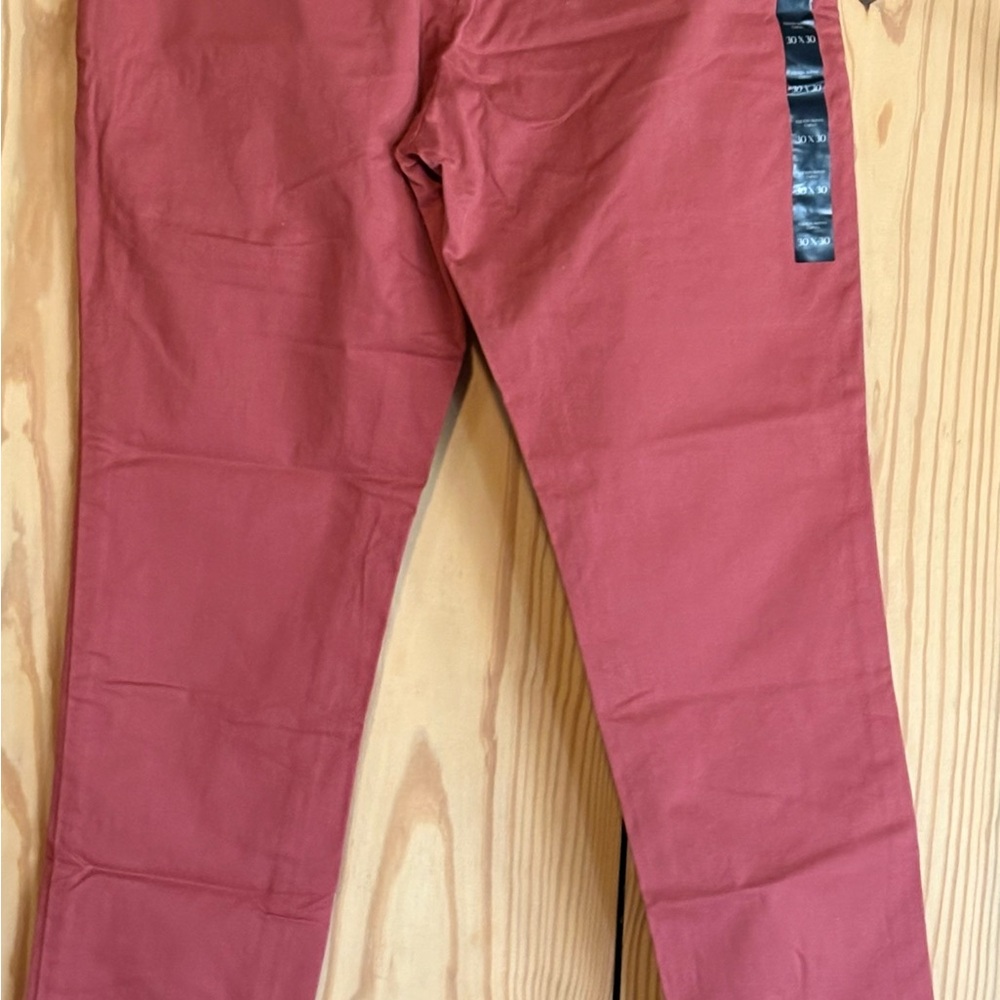 Banana Republic Red Chinos with Straight Leg Design